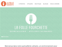 Tablet Screenshot of lafollefourchette.com